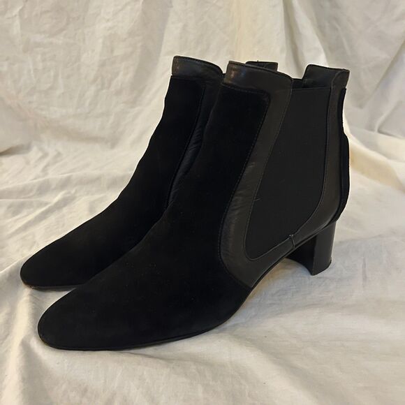 Sarah Flint Ankle Boots - 42 (US 11) - Black with Block Heel - Picture 2 of 8